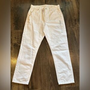 NWT Women's American Eagle White Stretch Mom Jeans, Size: 8 29
